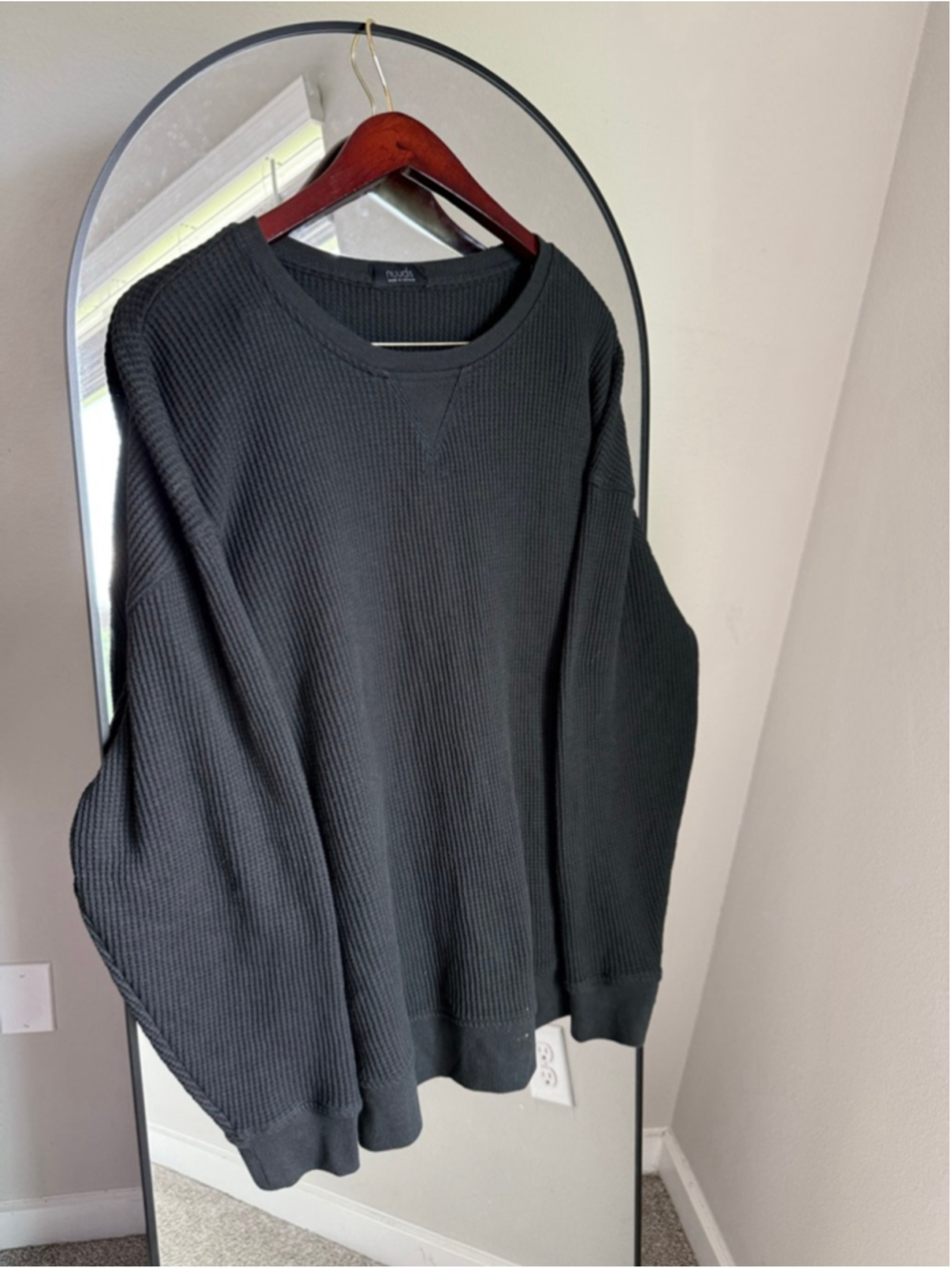 NUUDS waffle knit long sleeve Large
